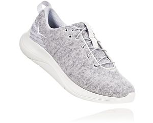 Hoka One One Hupana Flow Wool Womens Training Shoes Lunar Rock/Blanc De Blanc | AU-1423509